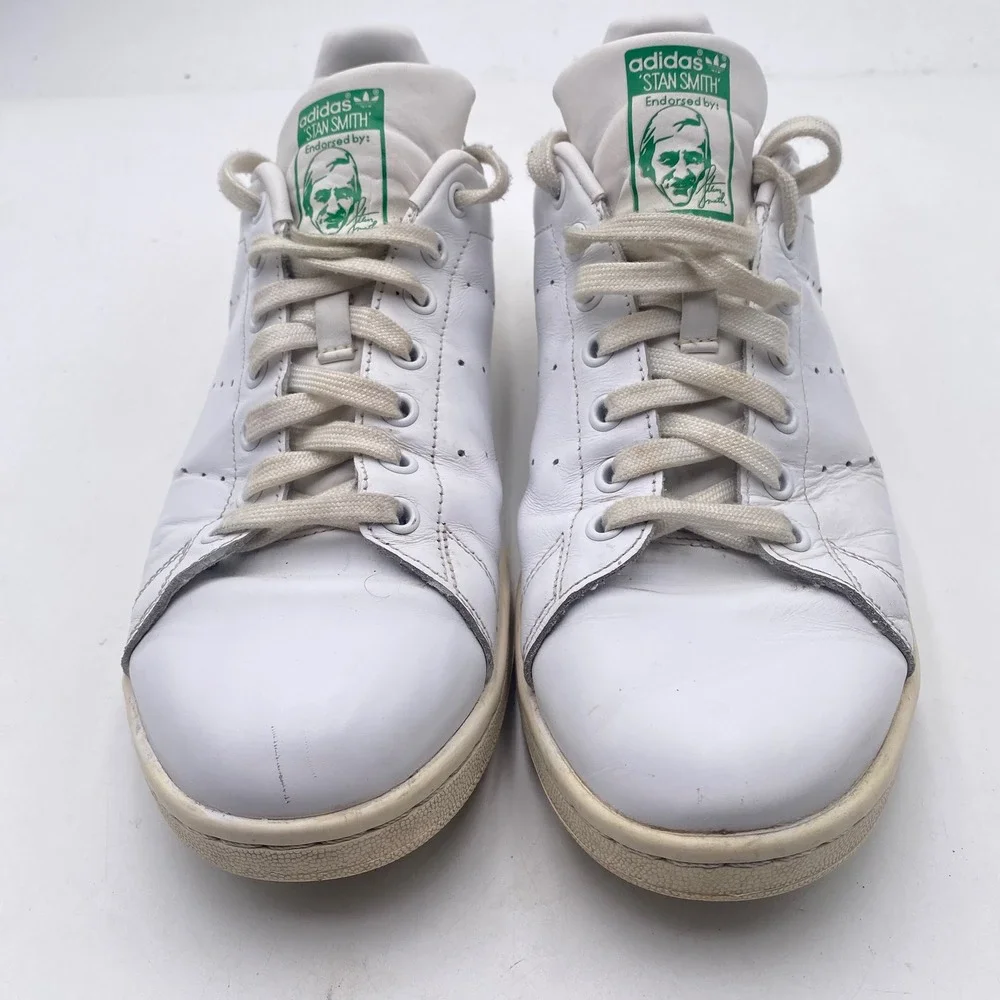 Adidas Stan Smith Sneakers Men 10 White Green Leather Classic M20324 Tennis Shoe